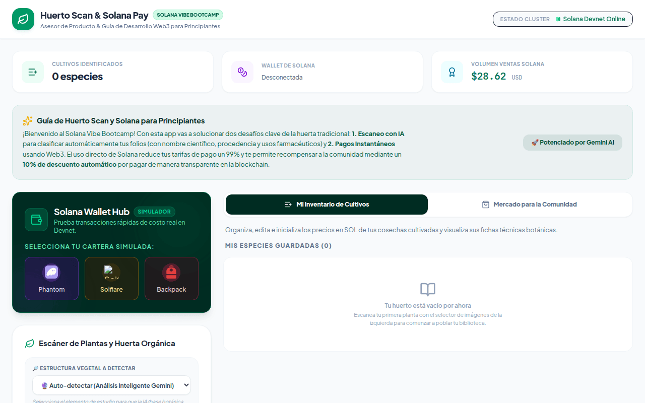 Captura de HuertoScan & Solapa Pay