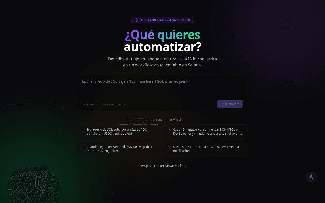 Captura de Solana Workflow