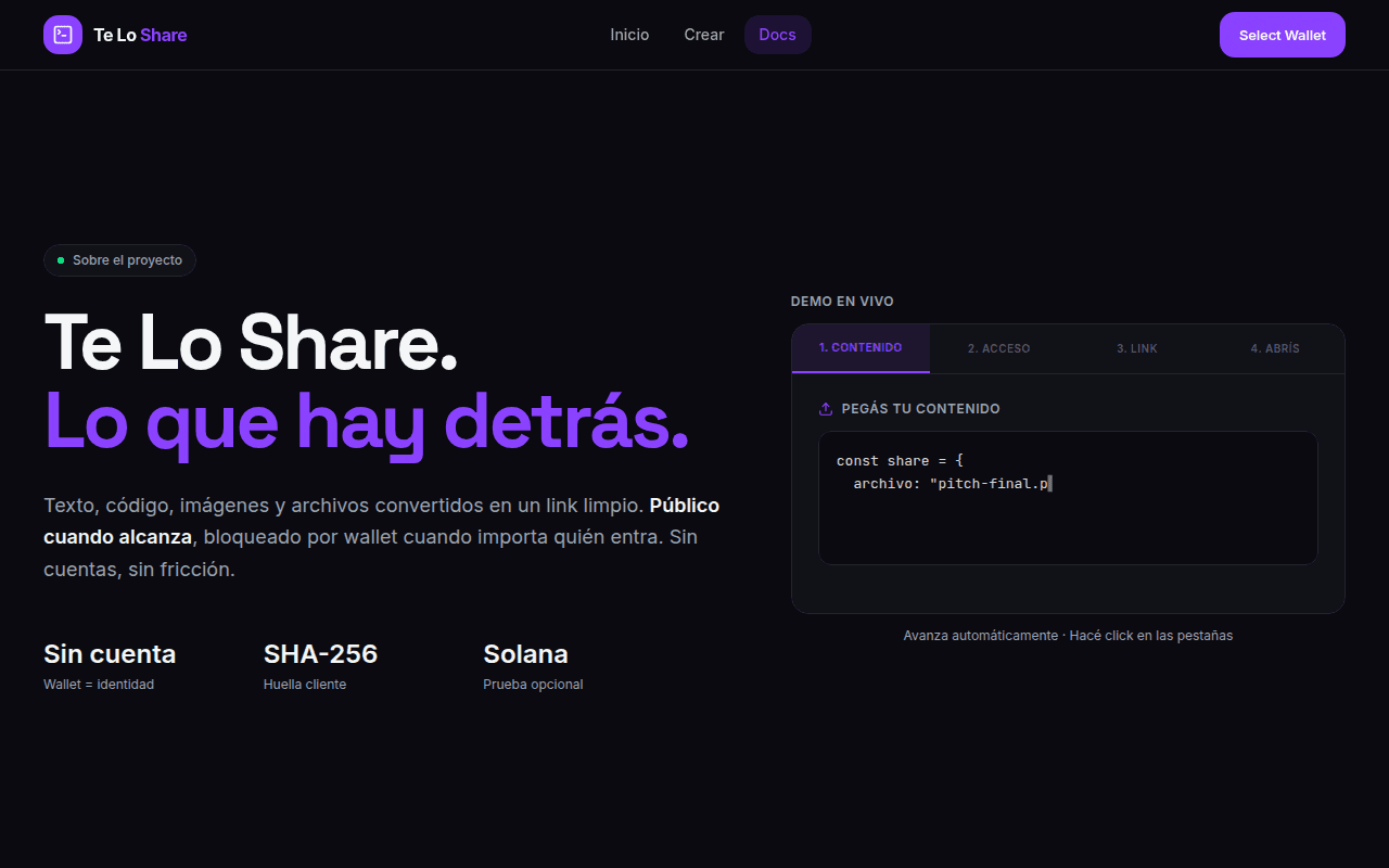 Captura de Te lo Share