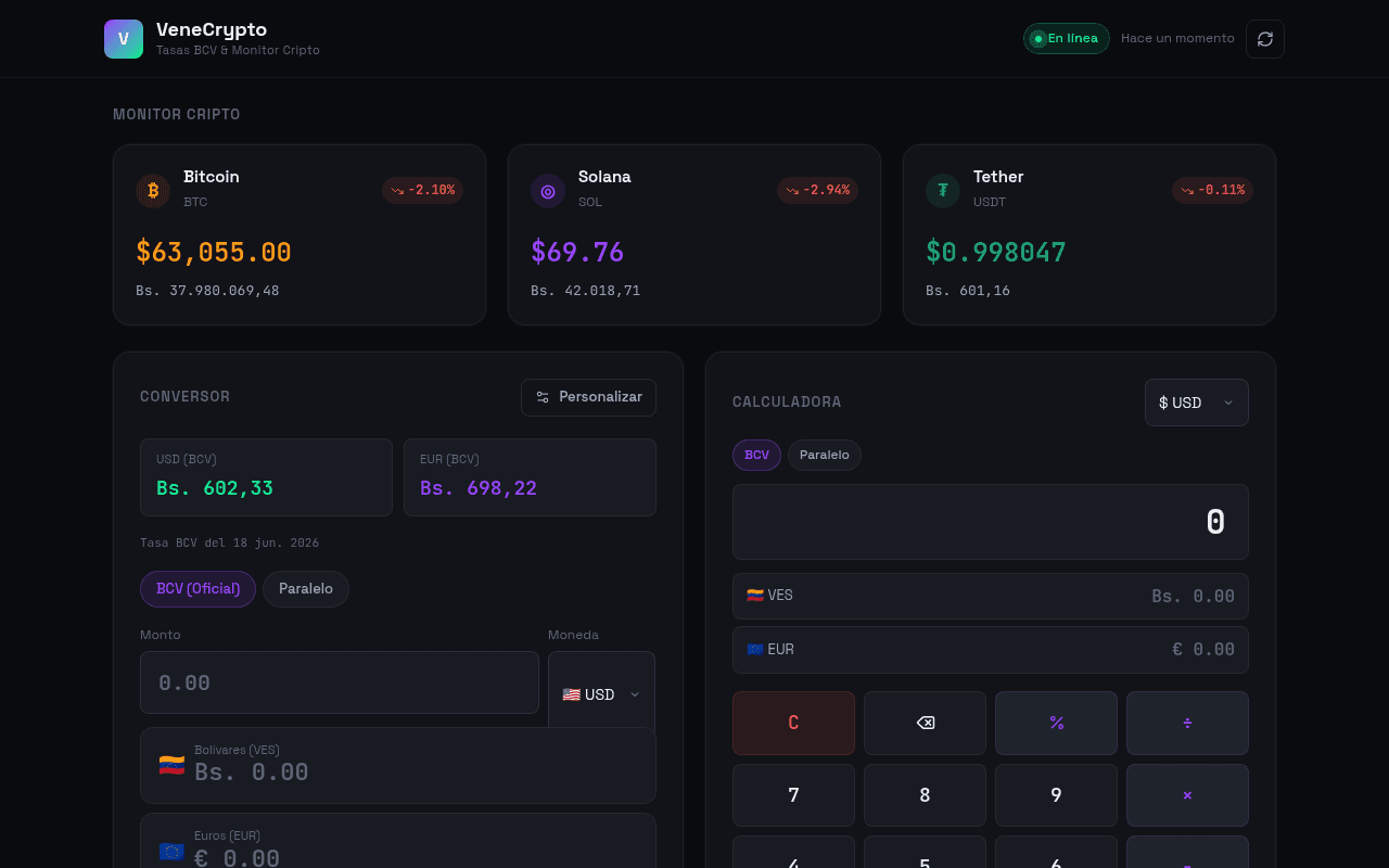 Captura de VeneCrypto